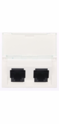 Legrand MOSAIC Dvojitá počítačová zásuvka RJ45 kat. 5e UTP bílá (076502)