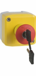 Schneider Electric Kazetová jednotka s dálkovým hřibovým tlačítkem O40, uvolnění klíčem 1Z+2R XALK188G