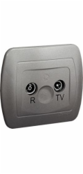 Kontakt-Simon Kontakt - Simon Simon Anténní zásuvka Akord R-TV, hliníkový konec (AAK/26)