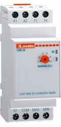Lovato Electric Relé pro regulaci hladiny kapaliny 1P 2,5-50kOhm 220-240V AC LVM20A240