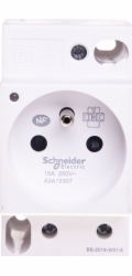 Schneider Electric Modulární zásuvka s žárovkou iPC 2P+E 10/16A 250V na DIN lištu bílá A9A15307 - A9A15307