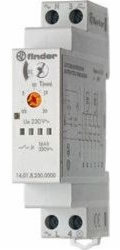 Finder Multifunkční automatický schodišťový spínač 1Z 16A, instalační pouzdro 17,5 mm (14.01.8.230.0000)