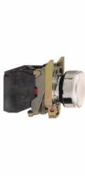 Schneider Electric 22mm bílé tlačítko s automatickým návratem a podsvícením - XB4BW31B5