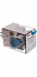 Finder Miniaturní relé 3P 10A 24V DC testovací tlačítko mechanický indikátor AgNi 60.13.9.024.0040