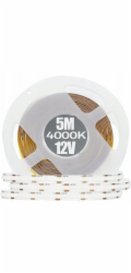 GTV COB LED pásek 12V, 480LED/m, 8mm, 10W/m, bez gelu, neutrální bílá /5m/