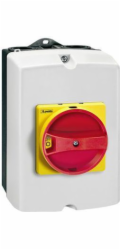 Lovato Electric Pouzdro pro odpínač GA016A-GA040A, červeno-žlutý knoflík (GAZ1)