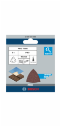 Brusný list Bosch Delta F460 Best for Wood and Paint, balení 5 kusů, zrnitost 80
