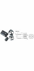 Cellpack Smrštitelný konektor 4-70mm2 5vodičový SEH5/65-15/B (222242)