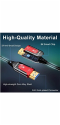 PremiumCord Ultra High Speed HDMI 2.1 optický fiber kabel 8K@60Hz,zlacené 30m