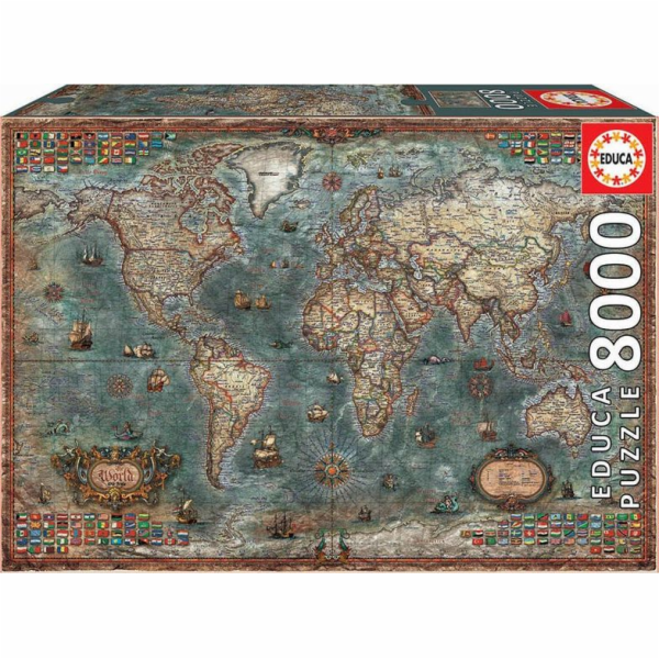 Educa Puzzle 6000 dílků Historická mapa světa