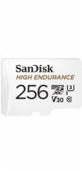 SanDisk High Endurance/micro SDXC/256GB/Class 10/+ Adaptér/Bílá