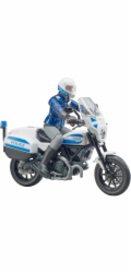Scrambler Ducati Motorbike s policistou