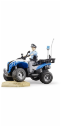 BRUDER Polizei-Quad mit Polizist und Ausstattung (blau/weiß)