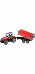 Traktor Traktor Massey Ferguson se sklápěcím přívěsem