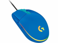 Logitech G102 Lightsync/Herní/Optická/8 000 DPI/Drátová USB/Modrá