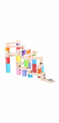 Hračka Bigjigs Toys Dřevěná kuličková dráha, barevná