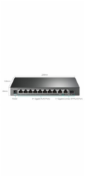 TP-Link CCTV Easy Smart switch TL-SG1210MPE (8xGbE, 1xGbE uplink, 1xGbE/SFP combo uplink, 8xPoE+, 123W, fanless)