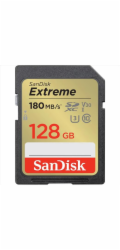 SanDisk SDXC karta 128GB Extreme (180 MB/s Class 10, UHS-I U3 V30)