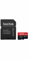 SanDisk micro SDXC karta 512GB Extreme PRO (200 MB/s Class 10, UHS-I U3 V30) + adaptér