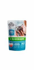 FRENDI Kousky v omáčce s králíkem - mokré krmivo pro kočky - 100 g
