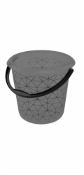 Bucket Keeper Polygon, 10 l, transparentní/černý