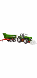 BRUDER Traktor Roadmax s čelním nakladačem a sklápěcím přívěsem