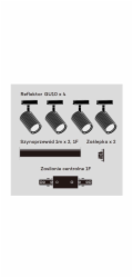 Stropní svítidlo Light Prestige Tokio Set 1F, 4X40 W, GU10