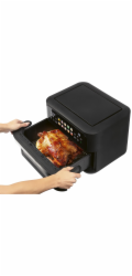 ProfiCook PC-FR 1313 H Dvojitý 10 l Samostatné 2400 W Horkovzdušná fritéza Černá, Nerezová ocel
