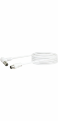 Připojovací kabel Schwaiger, úhlová zástrčka 90°, bílý, 3 m
