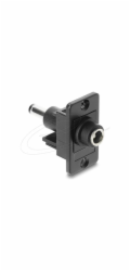Delock - Adaptér konektoru k napájení - DC jack 5.5 mm x 2.1 mm (F) prepážka do DC jack 5.5 mm x 2.5 mm (M) - montáž na panel - cerná