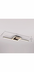 Stropní LED svítidlo Reality Viale 54,4 cm x 5 cm x 16 cm, černé matné