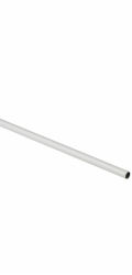 Kulatá šatní tyč Hettich O 20 mm x 600 mm ocel bílá