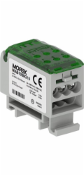 MOREK Distribuční blok zelený 2x 2,5-16 mm výstup: 6x 2,5-6 mm 1000 V AC/1500 V DC Mab1080G10
