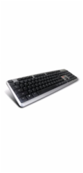 C-TECH klávesnice KB-102 USB, slim, silver, CZ/SK