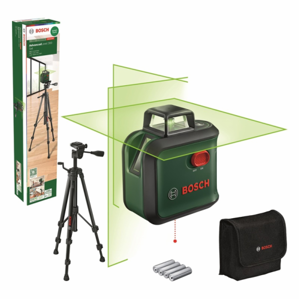 Sada křížového čárového laseru Bosch AdvancedLevel 360
