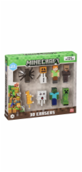 MINECRAFT 3D ERASERS - 8 PACK DELUXE BOX VER.B