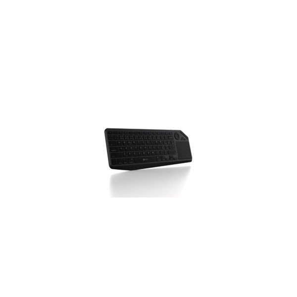 C-TECH Klávesnice WLTK-02, Bezdrátová, Touchpad, černá