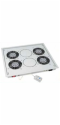 TRITON Ventilační jednotka horní (spodní), 4 ventilátory-230V/60W, termostat, šedá