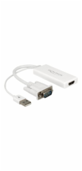 DeLOCK USB 2.0 adaptér, USB-A + VGA samec > HDMI samice