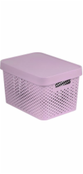 Box Curver Infinity Dots 17L s víkem růžový