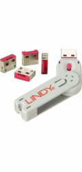 USB Port Schloss (4 Stück) mit Schlüssel, Diebstahlschutz