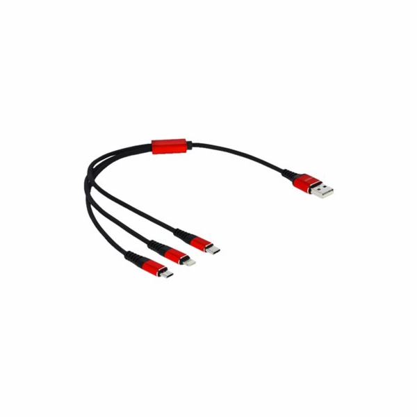 DeLOCK USB nabíjecí kabel, USB-A zástrčka > USB-C + Micro...