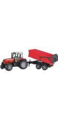 Traktor Traktor Massey Ferguson se sklápěcím přívěsem
