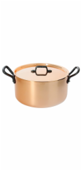 Hrnec de Buyer, 6466.20, INOCUIVRE, 2 úchyty z litiny, pro všechny varné desky kromě indukce, průměr 20 cm, výška 10,5 cm, váha 2 kg