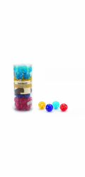 Beeztees Hračka pro kočky míček plastový barevný s rolničkou 4cm