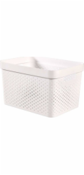 Box Curver Infinity Dots 17L bílý