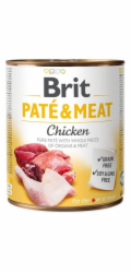 BRIT Paté & Meat s kuřecím masem - mokré krmivo pro psy - 800g