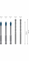 Bosch EXPERT HEX-9 HardCeramic vrták do dlazby mix 5díl.set 6mm