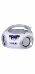 Přehrávač Trevi, CMP 544 WH, přenosný, CD-MP3, CD-RW, FM s RDS, bluetooth, LCD displej, 230 V/4xC, barva bílá