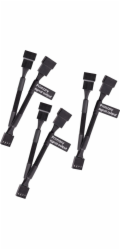 Thermaltake TTMOD PWM ventilátorový 4pinový Y-kabel (černý, 11 cm, 3 kusy)